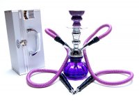 Purple Mamba with case - Small 2 Hose 10 inch Hookah