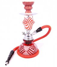 Red Stripes - Small 10 inch Hookah
